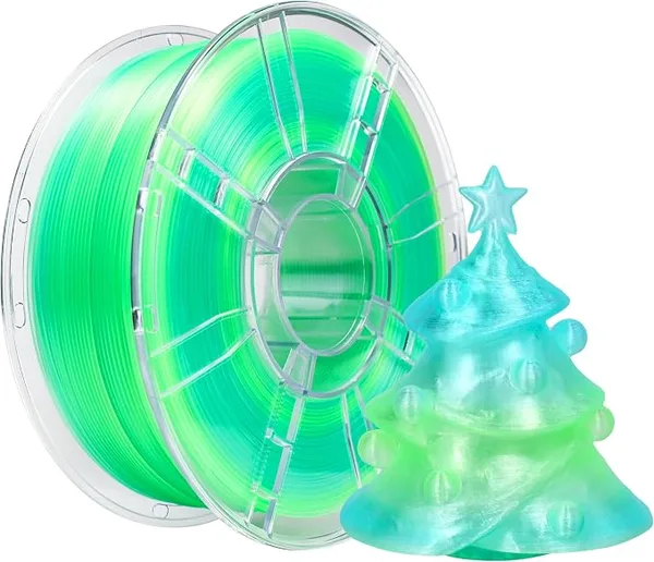 iBoss iBOSS Gradient PLA Plus 3D Printer Filament+/-, 1kg Spool (2. 2lbs) Transparent Dual Color 3D Printing Filament, PLA Pro 3D Filament, Fit Most FDM Printer(Transparent Blue Green)
