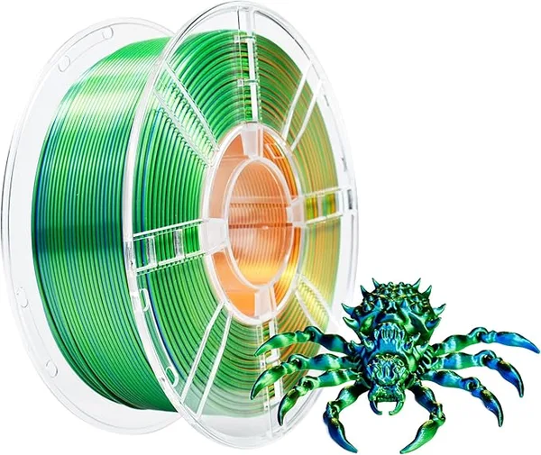 iBoss iBOSS Silk Three Color Yellow Green Blue High Speed Shiny PLA+ Filament,1kg 3D Printer PLA Plus Filament +/ -, PLA Pro Fit for Most 3D Printers (Silk Yellow Green Blue)