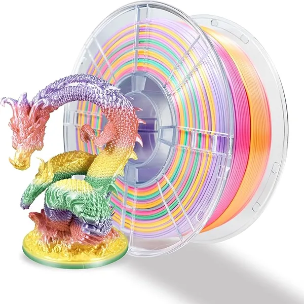 iBoss iBOSS 3D Printer Filament, Colorful Macaron Rainbow PLA+ Filament Strong Toughness No-Tangling Filament 3D Printing Filament Fit Most 3D Printers, 1kg Spool, Accuracy +/-, Multi-Color