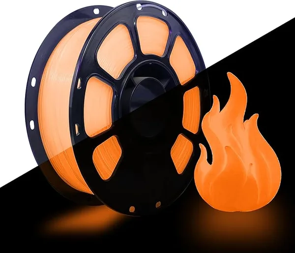 iBoss iBOSS 3D PLA Plus Printer Filament Glow in The Dark Orange PLA+ Filament for 3D Printing, 1kg Spool (2.2lbs), Dimensional Accuracy +/-, Fit Most FDM 3D Printers, Glow Orange