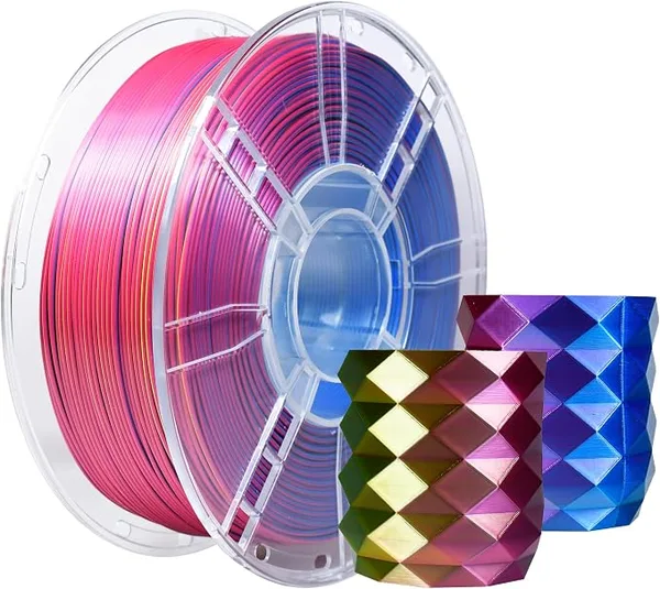 iBoss iBOSS 3D Printer Filament 1kg, Tricolor PLA+ Filament+/- Silk Filament Red-Yellow-Blue, 3D Printing Accessories PLA Plus Filament Multicolor, Fit for Most 3D Printers