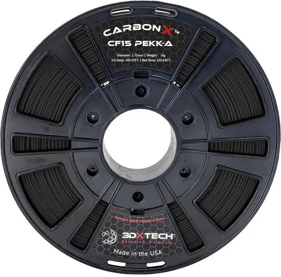 IIID Max CarbonX PEKK-A+CF15 3D Printer Filament by 3DXTech Made in USA 250g