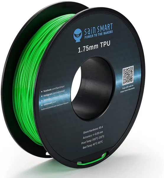 IIID Max Neon Green, Cyberpunk Color TPU Filament 0.8kg/1.76lb