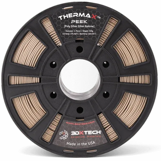 IIID Max ThermaX PEEK 3D Printer Filament by 3DXTech Made in USA 500g
