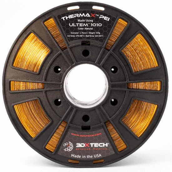 IIID Max ThermaX PEI Ultem 1010 3D Printer Filament by 3DXTech Made in USA 500g