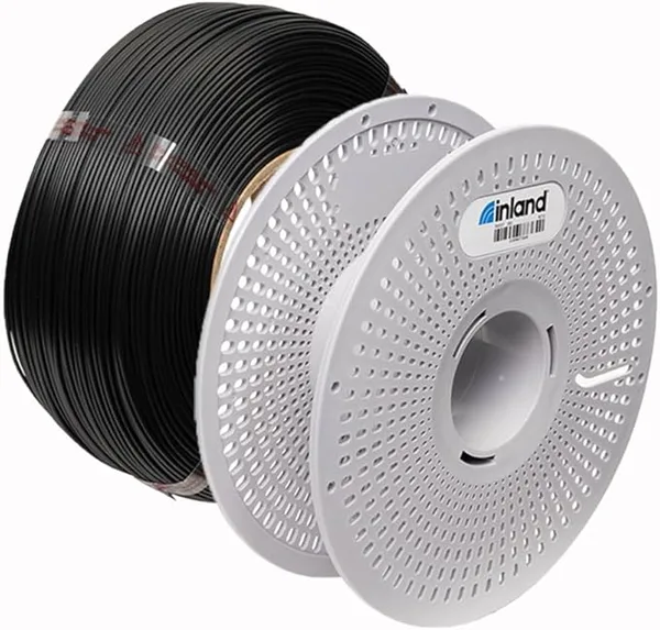 Inland INLAND V2 Reusable Filament Spool & Filament Bundle, Replacement Spool & Black Spooless Filament, Compatible with Bambu Lab Refill