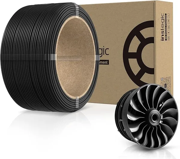 Inslogic 3D Inslogic PA12-CF Filament, 250g Refill Carbon Fiber Nylon Filament, High Strength & Low Warp, Print Temp 260–280°C, for Functional Parts (Black)