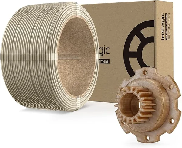 Inslogic 3D Inslogic PEEK Filament, 250g Refill High-Strength & Heat-Resistant 3D Printer Filament, UL94 V-0 Flame Retardant, Compatible with Bambu & Sunlu Spools, Natural