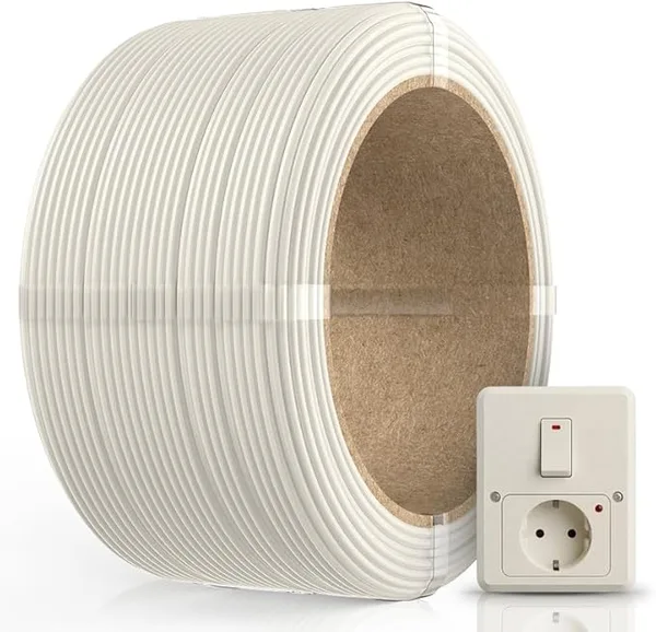 Inslogic 3D Inslogic ABS FR V0 Filament, 250g Refill Flame Retardant 3D Printer Filament, V0 Grade, Low Warping, Impact Resistant, Dimensional Accuracy ± (Natural White)