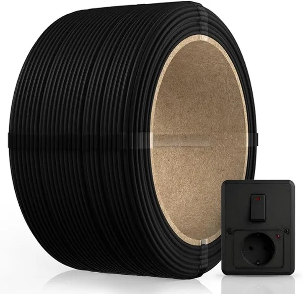 Inslogic 3D Inslogic ABS FR V0 Filament, 250g Refill Flame Retardant 3D Printer Filament, V0 Grade, Low Warping, Impact Resistant, Dimensional Accuracy ± (Black)