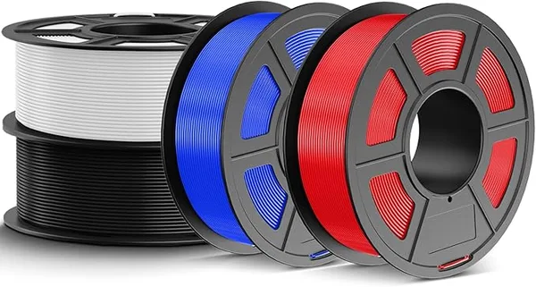 JAYO JAYO High Speed PLA Filament 4.4KG Bundle, Rapid PLA 3D Printer Filament for Fast Printing up to/s, Dimensional Accuracy +/-, 4 Pack 1.1kg Spool (Black, White, Blue, Red)