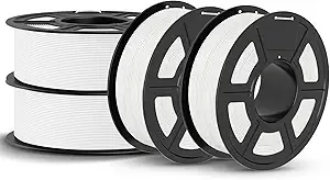 JAYO JAYO PLA 3D Printer Filament Bundle 4.4KG, PLA Filament Bulk, Dimensional Accuracy +/-, 4 Pack 1.1kg Spool White
