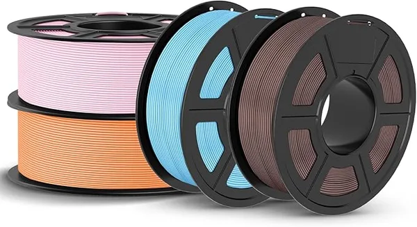 JAYO JAYO PLA 3D Printer Filament Bundle 4.4KG, PLA Classic Filament Bulk, Dimensional Accuracy +/-, 4 Pack 1.1kg Spool (Sky Blue,Chocolate,Sunny Orange,Sakura Pink)