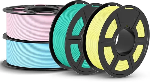 JAYO JAYO PLA 3D Printer Filament Bundle 4.4KG, PLA Classic Filament Bulk, Dimensional Accuracy +/-, 4 Pack 1.1kg Spool (Mint Green,Sky Blue,Sakura Pink,Lemon Yellow)