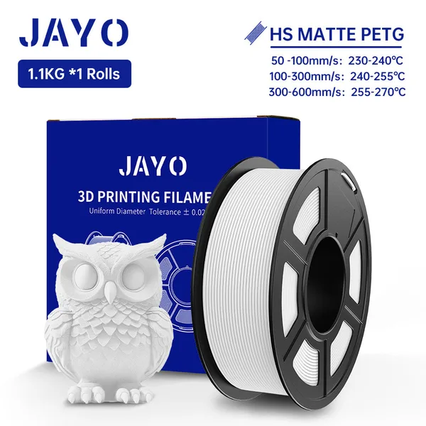 JAYO [MOQ:5 rolls] JAYO High Speed Matte PETG 1.1KG 3D Printing Filament