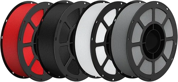 Keleidi High Speed PETG Filament, 4KG 4-Pack, Black+White+Grey+Red | 200–/s high flow printing, pre-dried & vacuum sealed, zero-tangle, +/- precision, tough, for most FDM printers