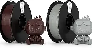Kexcelled Kexcelled 3D Printer Filament 2kg PLA Filament，1kg per Spool, Pack of 2,Fit Most FDM 3D Printers，Chocolate PLA+Gray PLA