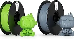 Kexcelled Kexcelled 3D Printer Filament 2kg PLA Filament，1kg per Spool, Pack of 2,Fit Most FDM 3D Printers，Lime Green PLA + Gray Blue PLA