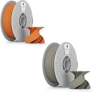 Kexcelled Kexcelled Matte PLA Filament，1kg per Spool, Pack of 2, Burnt Orange + Warm Gray
