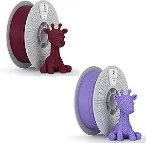 Kexcelled Kexcelled Matte PLA Filament，1kg per Spool, Pack of 2, Merlot Maroon + Lavender Purple