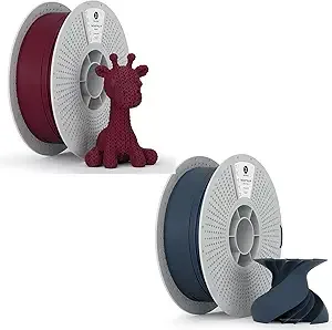 Kexcelled Kexcelled Matte PLA Filament，1kg per Spool, Pack of 2, Merlot Maroon + Navy Blue