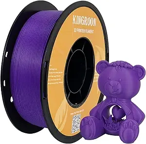 Kingroon Kingroon High Speed PLA 3D Printer Filament, 3D Printer Rapid Filament for 30-/s Hyper Printing Filament, Dimensional Accuracy +/-, 1kg Plastic Spool(2.2lbs) (Purple)