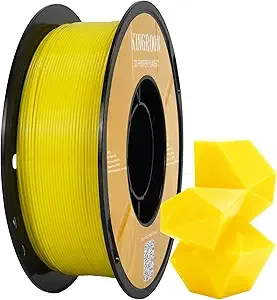 Kingroon Kingroon High Speed PETG 3D Printer Filament, 3D Printer Rapid Filament for 30-/s Hyper Printing Filament, Dimensional Accuracy +/-, 1kg Plastic Spool(2.2lbs) (Yellow)