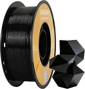 Kingroon Kingroon High Speed PETG 3D Printer Filament, 3D Printer Rapid Filament for 30-/s Hyper Printing Filament, Dimensional Accuracy +/-, 1kg Plastic Spool(2.2lbs) (Black)