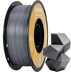 Kingroon Kingroon High Speed PETG 3D Printer Filament, 3D Printer Rapid Filament for 30-/s Hyper Printing Filament, Dimensional Accuracy +/-, 1kg Plastic Spool(2.2lbs) (Silver)