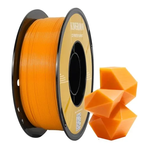 Kingroon Kingroon High Speed PETG 3D Printer Filament, 3D Printer Rapid Filament for 30-/s Hyper Printing Filament, Dimensional Accuracy +/-, 1kg Plastic Spool(2.2lbs) (Orange)