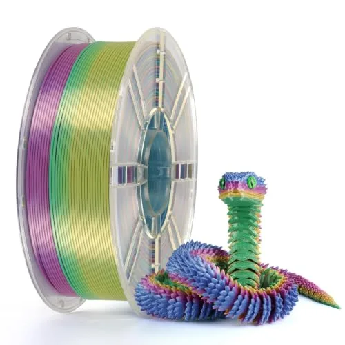Kingroon Kingroon Silk PLA Filament Rainbow Filament 3D Printer Filament Color Changing Filament 1kg Dimensional Accuracy ±,Fit Most 3D Printers(Lovely)