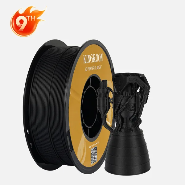 Kingroon Kingroon PLA/PETG/ABS Carbon Fiber Black Filament 2KG