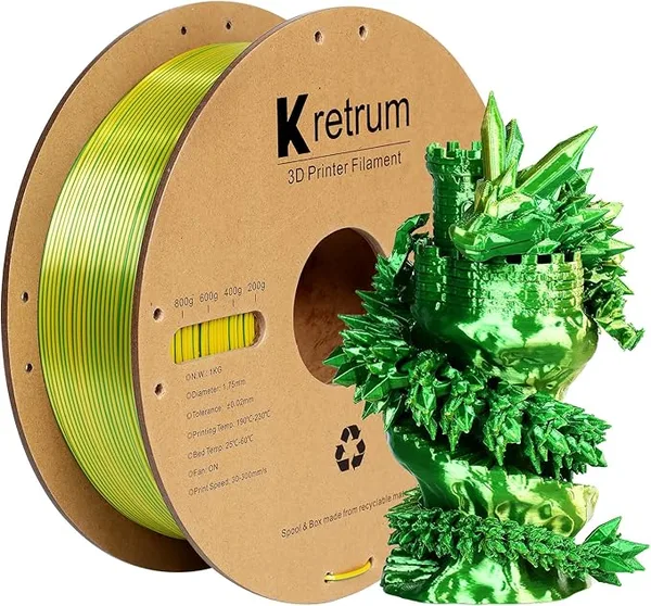 Kretrum PLA Silk Green & Yellow