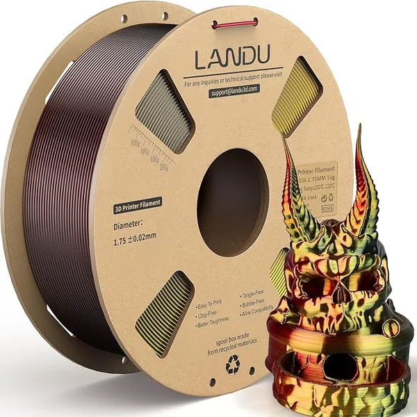 Landu PLA Silk Black Red Gold