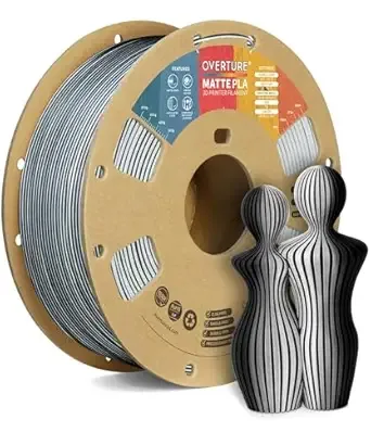 Overture PLA Matte Black-White
