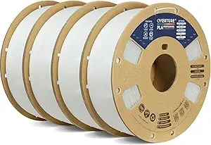 Overture OVERTURE 4KG Bundle PLA Plus (PLA+) Filament, Stronger & More Durable, Professional Toughness 3D Printer Filament 1kg (2.2lbs) 4 Pack, High Precision +/-, Tangle-Free (White*4)