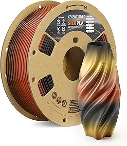 Overture PLA Silk Rainbow, Silk, Orange