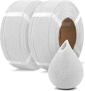 Overture OVERTURE 2 Pack 1kg High Speed Refill PLA Filament, White*2