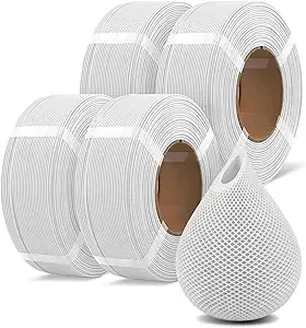 Overture OVERTURE 4 Pack 1kg High Speed Refill PLA Filament, White*4