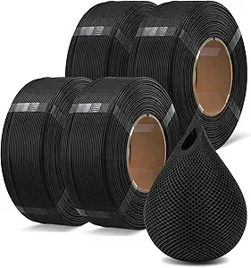Overture OVERTURE 4 Pack 1kg High Speed Refill PLA Filament, Black*4