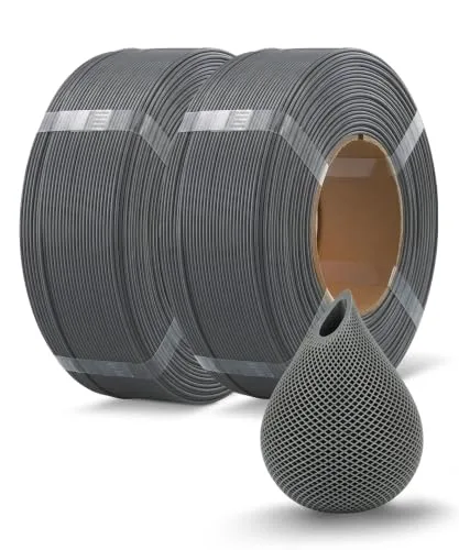 Overture OVERTURE 2 Pack 1kg High Speed Refill PLA Filament, Space Gray*2