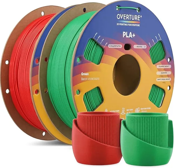 Overture OVERTURE 2KG Bundle High Speed PLA+ 3D Printer Filament