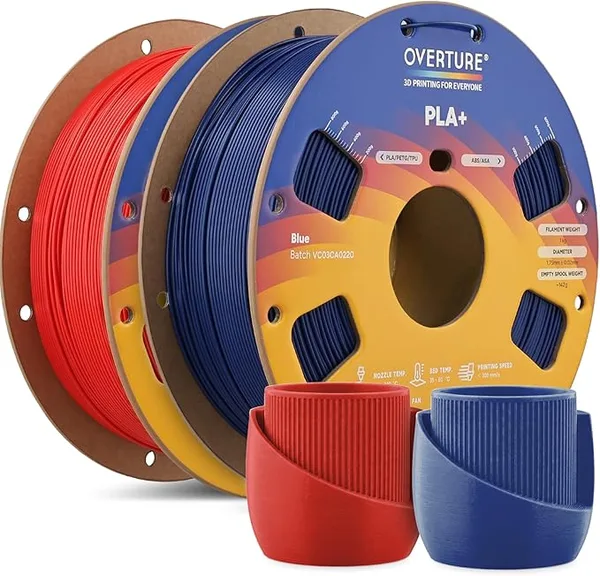 Overture OVERTURE 2KG Bundle High Speed PLA+ 3D Printer Filament