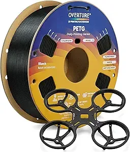 Overture OVERTURE PETG Filament Bundle 4kg, High Speed 3D Printer Filament, Neatly Wound & Clog-Free, 4 Pack 1kg(2.2lbs), Accuracy +/-, Fit Most FDM Printers (Red+Orange+Green+Blue)