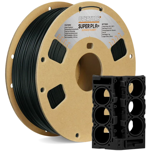 Overture PLA+ Black