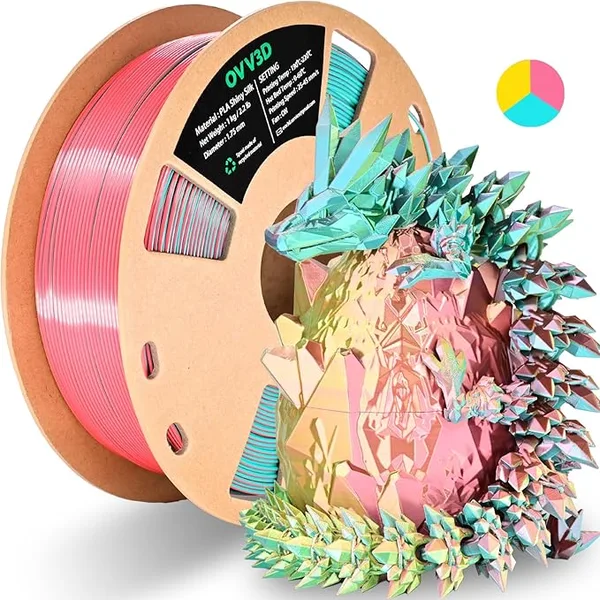 OVV3D PLA Silk Sky Blue Pink Yellow