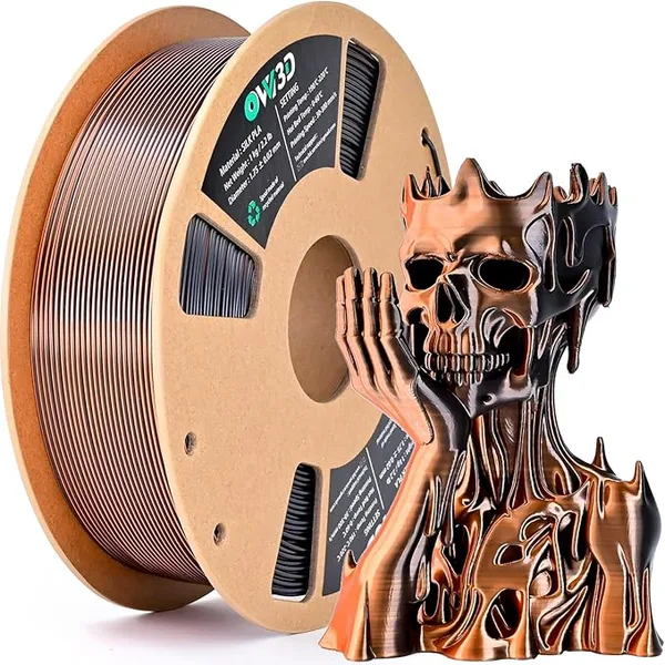 OVV3D PLA Silk Black Orange