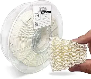 Phrozen SpiderMaker SpiderFlex Matte Finish Flexible TPE (Matte TPU) 3D Printing Filament - Shore 75A, 500g (Paper White)