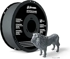 Phrozen phrozen PLA 3D Printer Filament/s High Speed Printing, Dimensional Accuracy +/-, 8 Color Choices, Easy to Use Fit Most FDM Printer, 1KG, Gray