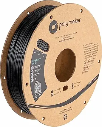 Polymaker Polymaker Polymax Tough PLA 3D Printer Filament 0.75kg Black, PolyMax 3D Printing PLA Filament Black, Tougher Than PLA+ 3D Filament, High Impact Strength for Functional Application